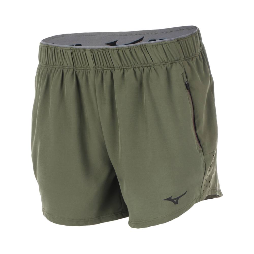 Mizuno Women's Alpha 4" Running Shorts Green (421915-SIN)